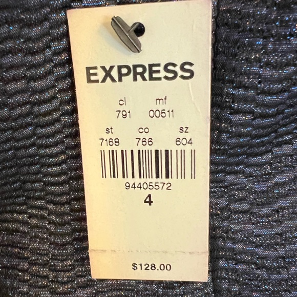 Express NYE XMAS mini dress. NWT size 4. Fit and flare style. - Picture 5 of 5